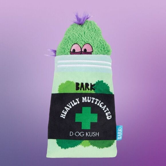 NIP Bark Box 420 Plush Treat Trapper Gina’s Grass Grinder Toy NEW UNOpened - Picture 3 of 4